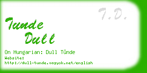 tunde dull business card